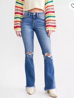 Flying Monkey High Rise Boot Cut Jeans